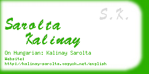 sarolta kalinay business card